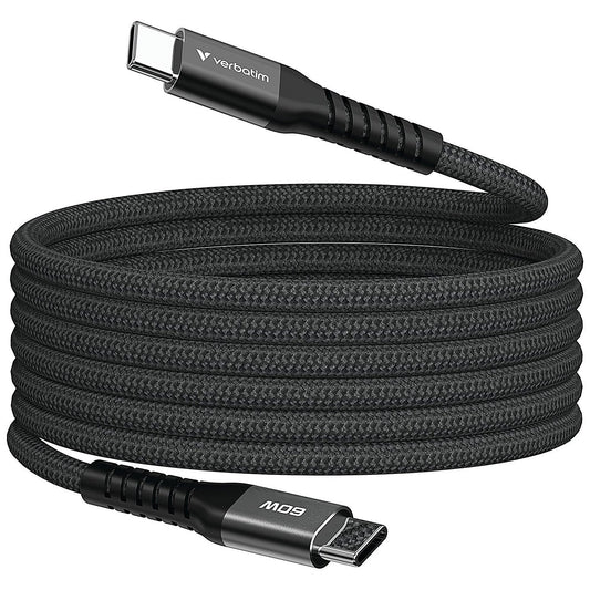 Verbatim Sync + Charge Magnetic Cable 60W USB-C to USB-C 120cm Black