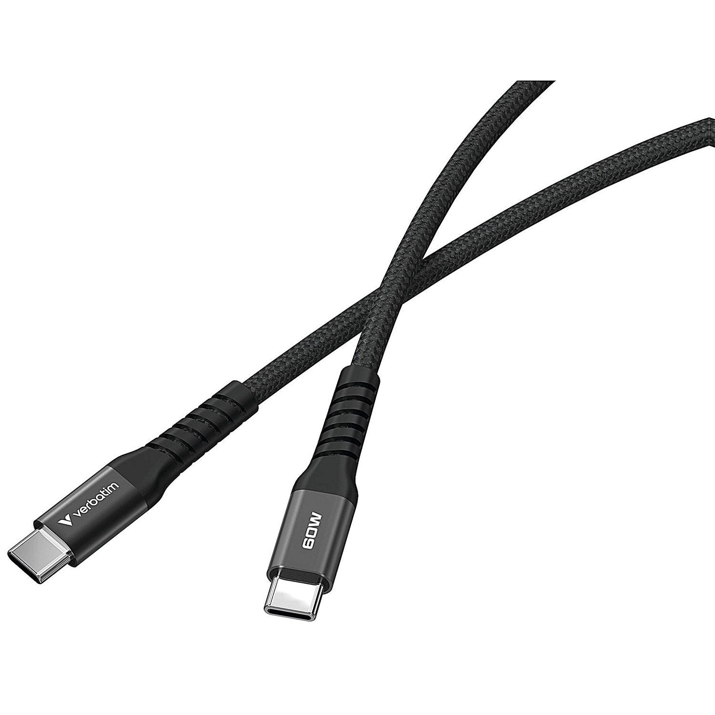 Verbatim Sync + Charge Magnetic Cable 60W USB-C to USB-C 120cm Black