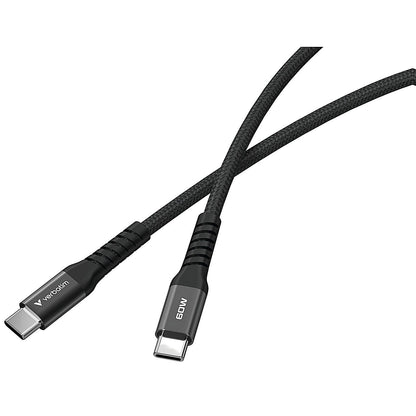 Verbatim Sync + Charge Magnetic Cable 60W USB-C to USB-C 120cm Black
