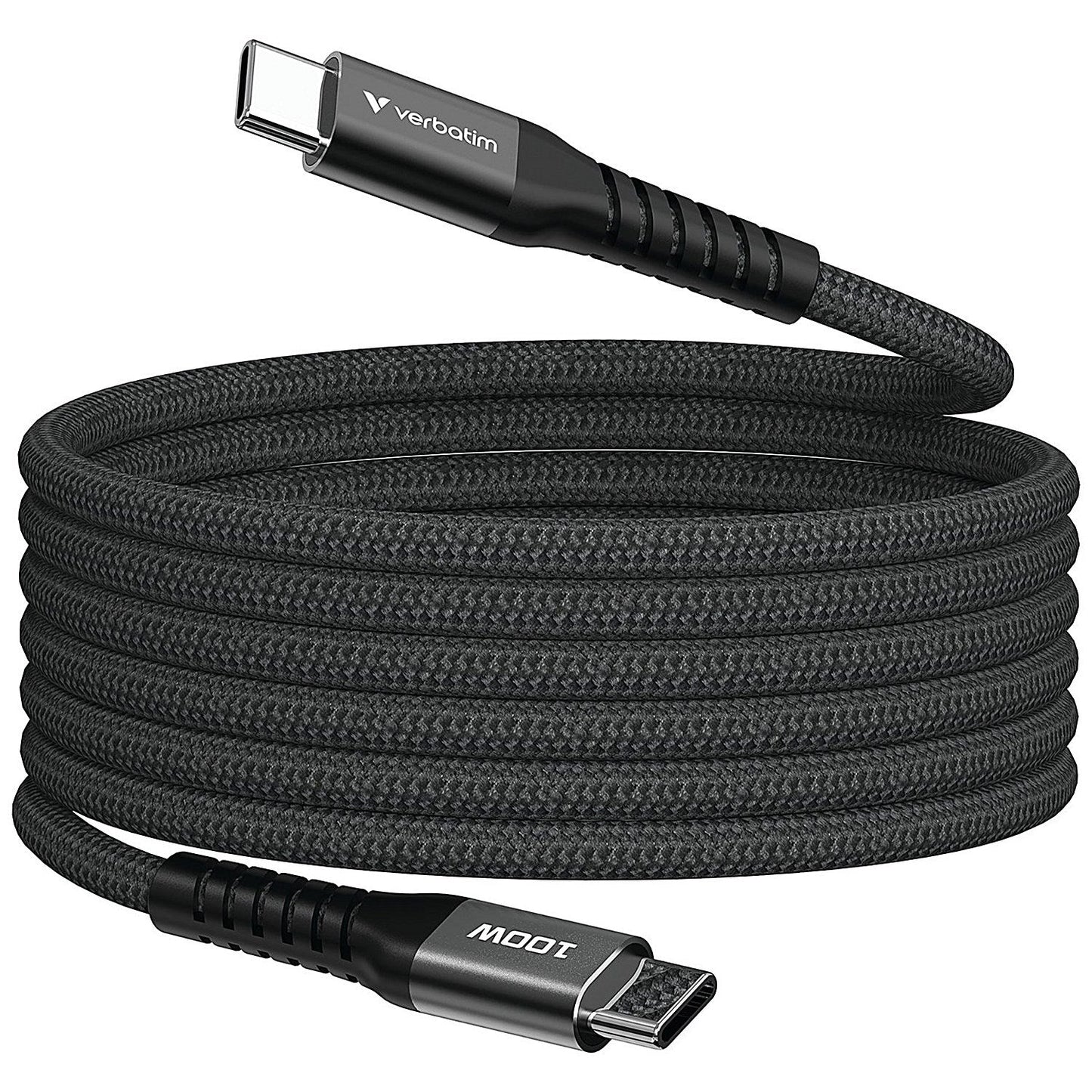 Verbatim Sync + Charge Magnetic Cable 100W USB-C to USB-C 120cm Black