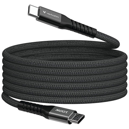 Verbatim Sync + Charge Magnetic Cable 100W USB-C to USB-C 120cm Black
