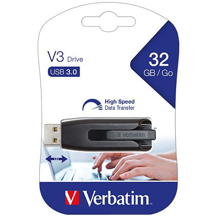 Verbatim V3 USB 3.0 Flash Drive, 32GB