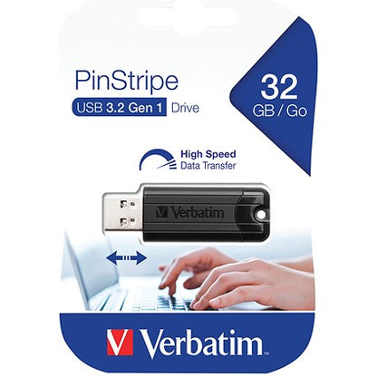 Verbatim Pinstripe USB 3.0 Flash Drive, 32GB