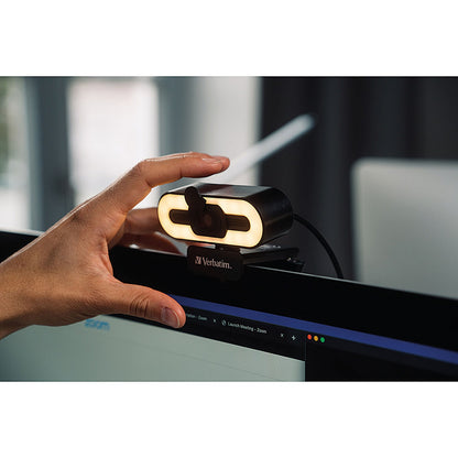 Verbatim AWC-02 Webcam with Light, 1080P HD