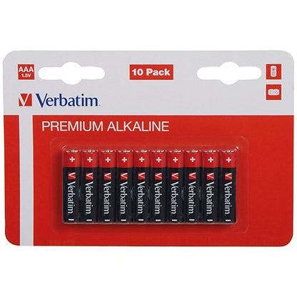 Verbatim AAA Alkaline Batteries, Pack of 10