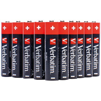 Verbatim AA Alkaline Batteries, Pack of 10