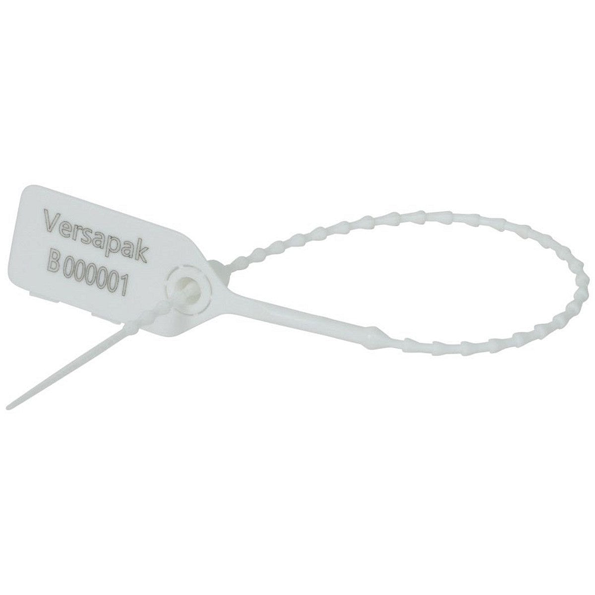 Versapak Versalite Plastic Security Seal, White, Pack of 1000