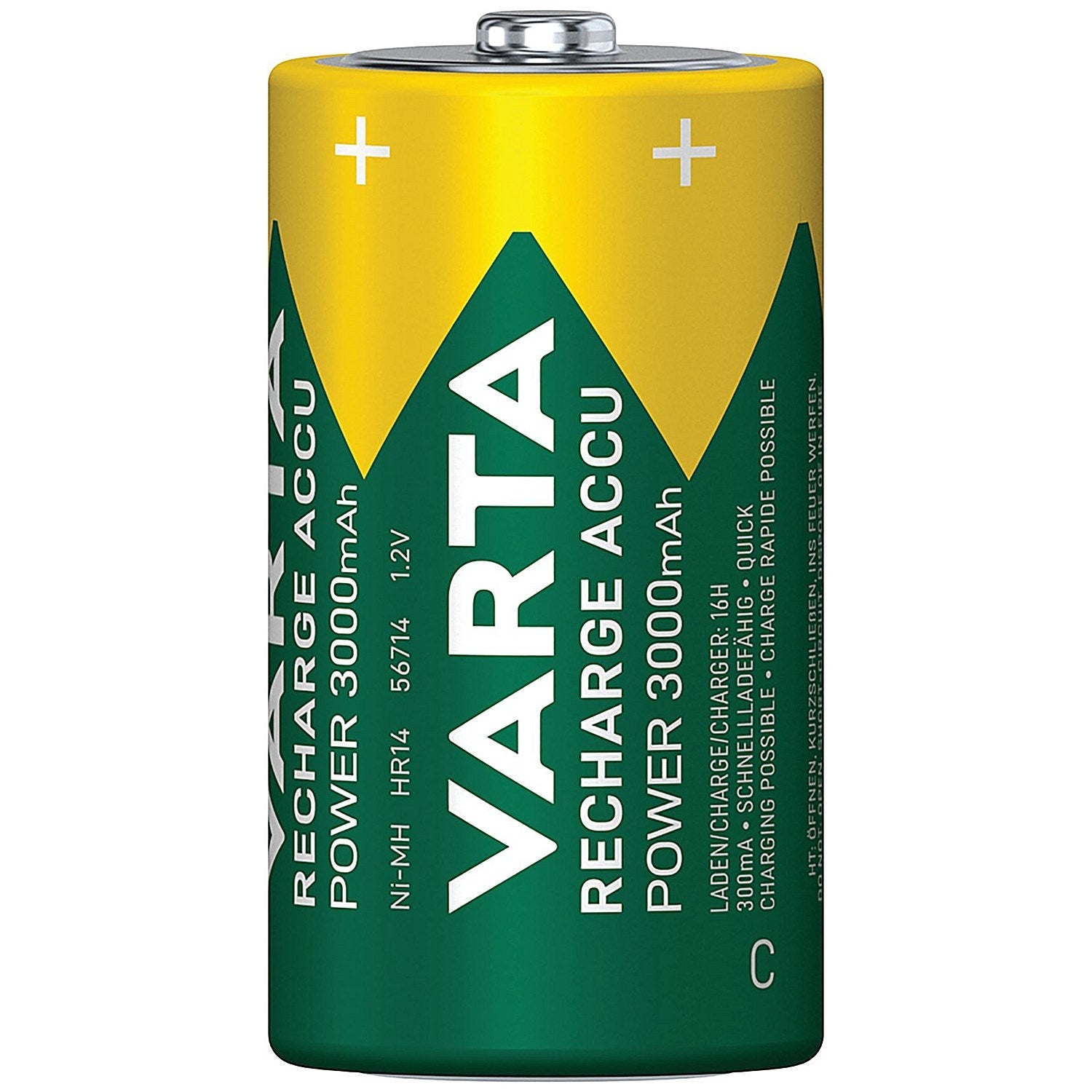Varta C Rechargeable Accu Battery NiMH 3000 mAh (Pack of 2) Easy2Order : VR13352