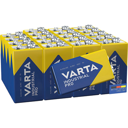 Varta Industrial Pro 9V Alkaline Batteries, Pack of 20