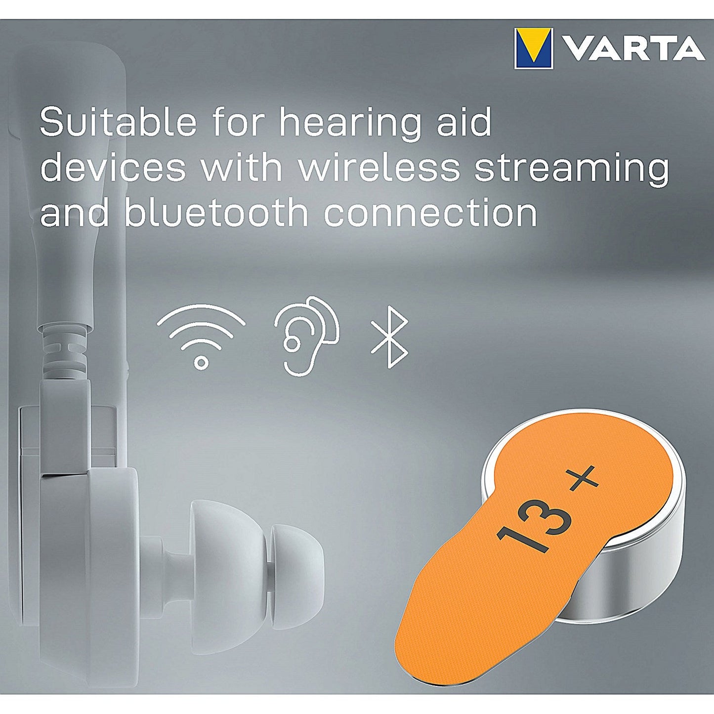 Varta Size 13 Hearing Aid Batteries, Pack of 6
