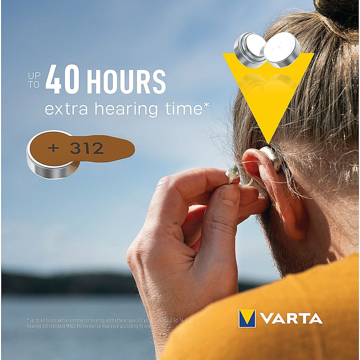 Varta Size 312 Hearing Aid Batteries, Pack of 6 Easy2Order : VR39356