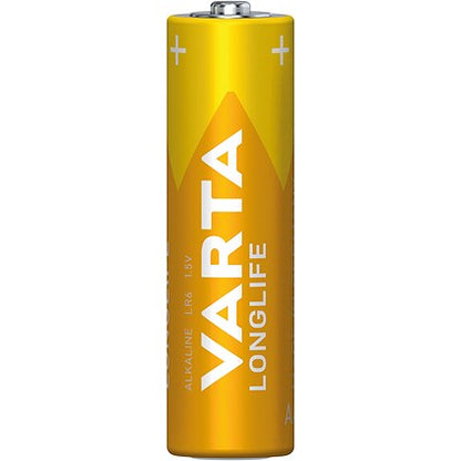 Varta Longlife AA Alkaline Batteries, Pack of 4