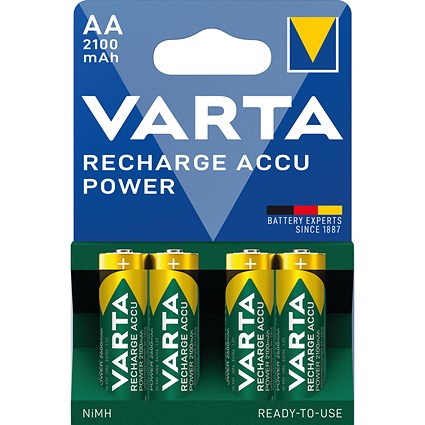 Varta Rechargeable AA Batteries, Pack of 4