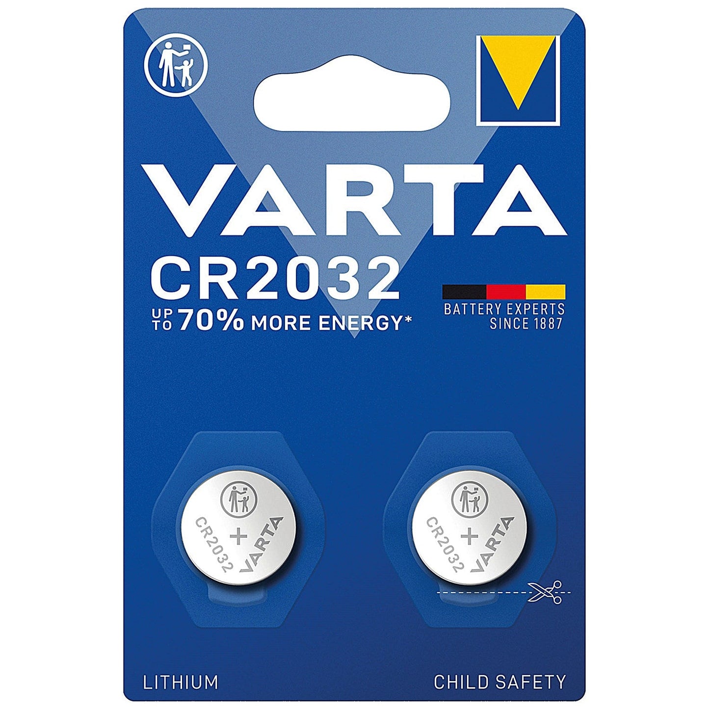 Varta CR2032 Lithium Batteries, Pack of 2
