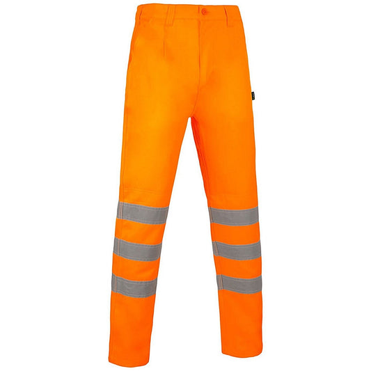 Beeswift Vital Rail Spec Hi-Vis Trousers, Orange, 38T Easy2Order : VT00538T