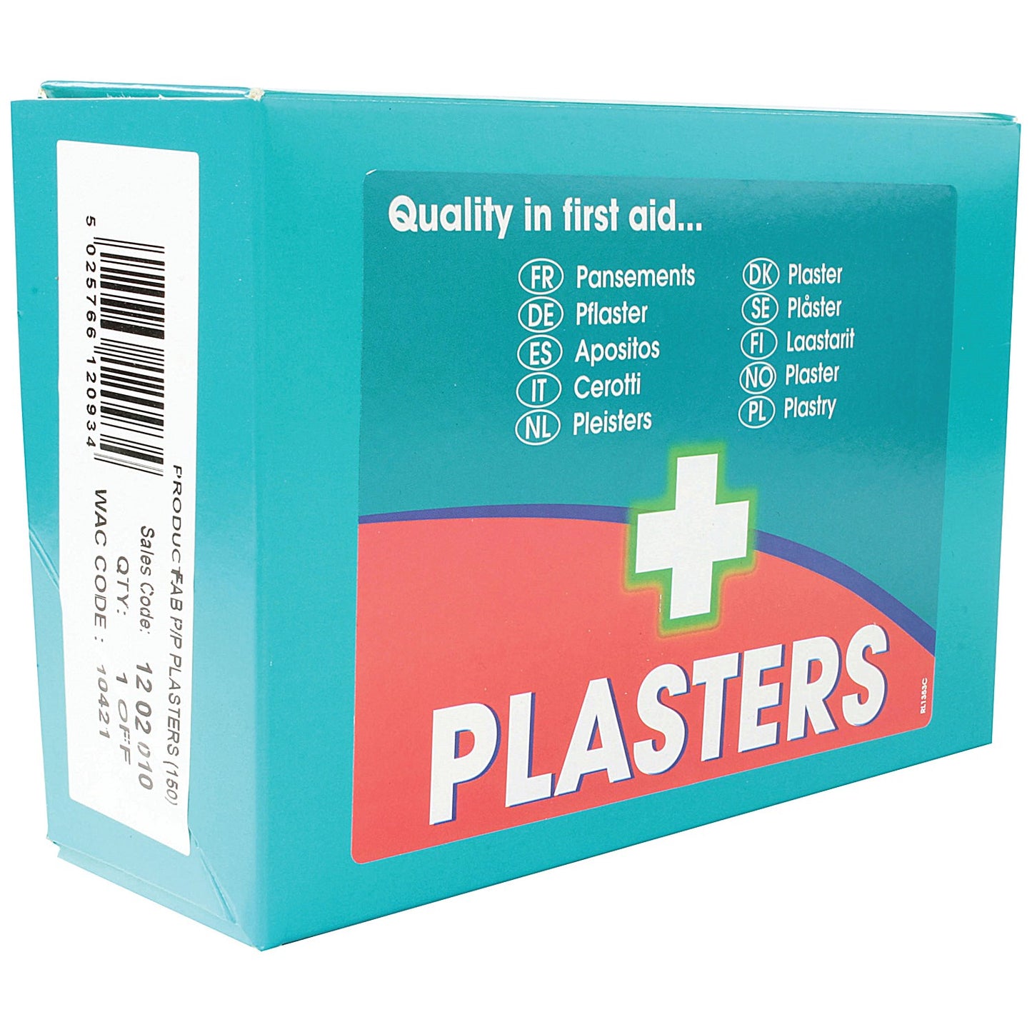 Wallace Cameron Pilferproof Fabric Plasters Refill, 3 Assorted Sizes, Pack of 150