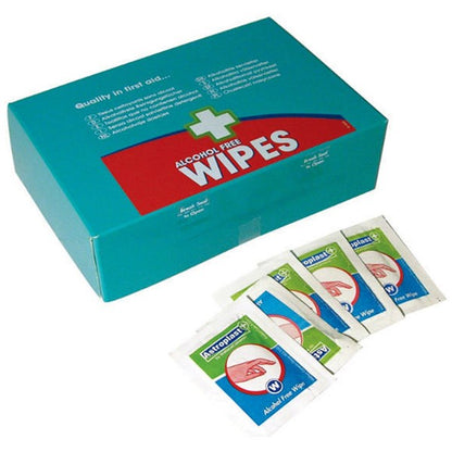 Wallace Cameron Wipes, Wrapped Alcohol Free, All First-Aid Kits, Pack of 100