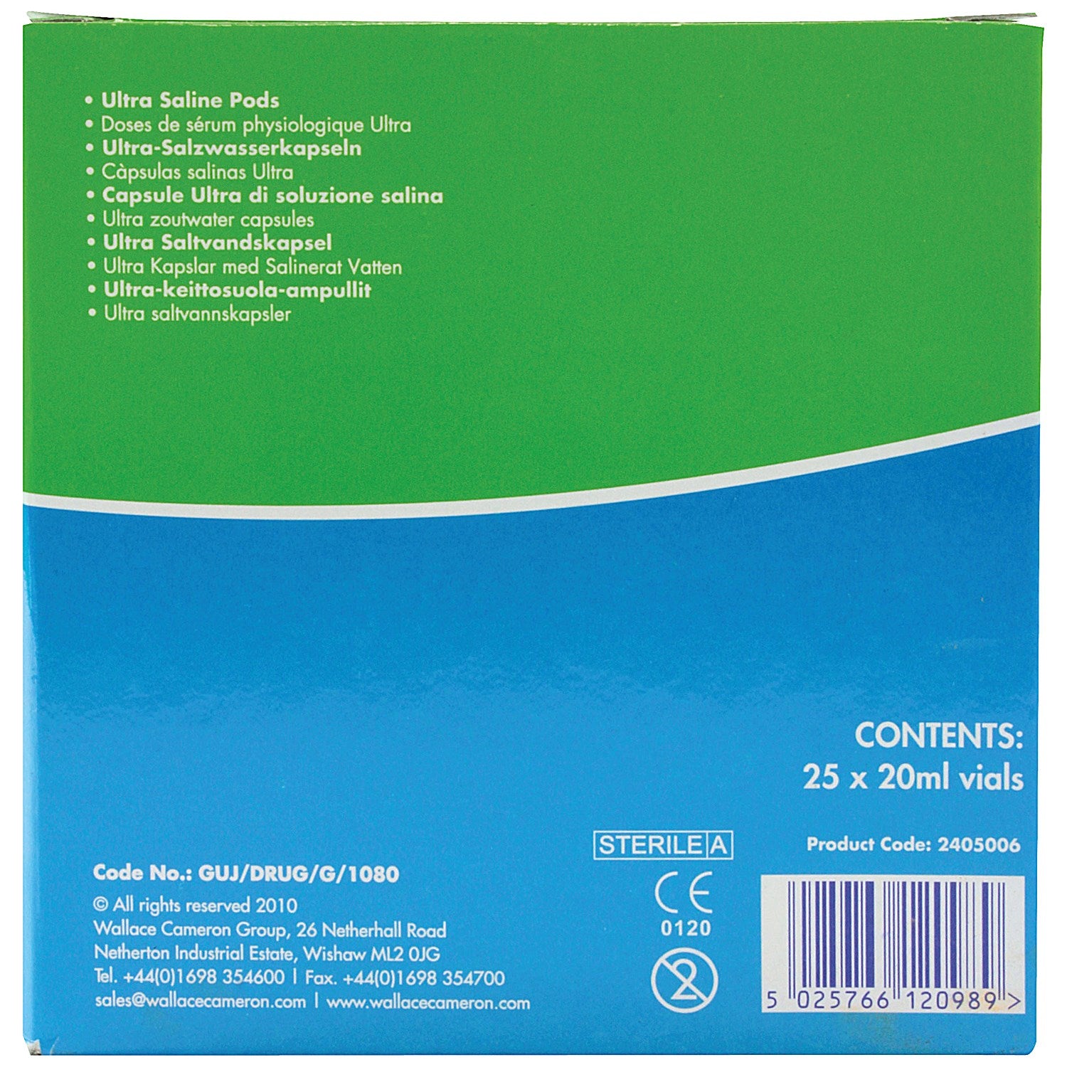 Wallace Cameron Saline Eye Pods 20ml (Pack of 25)