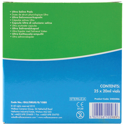 Wallace Cameron Saline Eye Pods 20ml (Pack of 25)