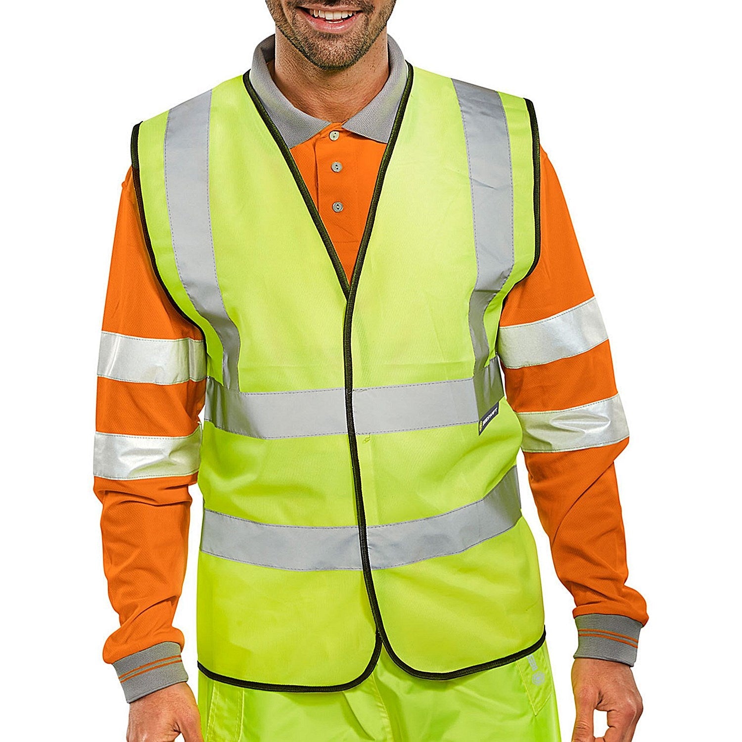 Beeswift Hi Viz Waistcoat, Saturn Yellow, 6XL Easy2Order : WCENG6XL