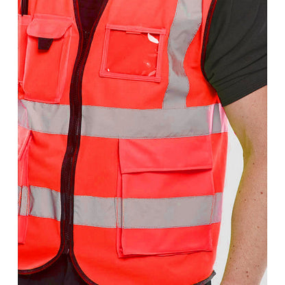 Beeswift Executive Hi Viz Waistcoat, Red, Large