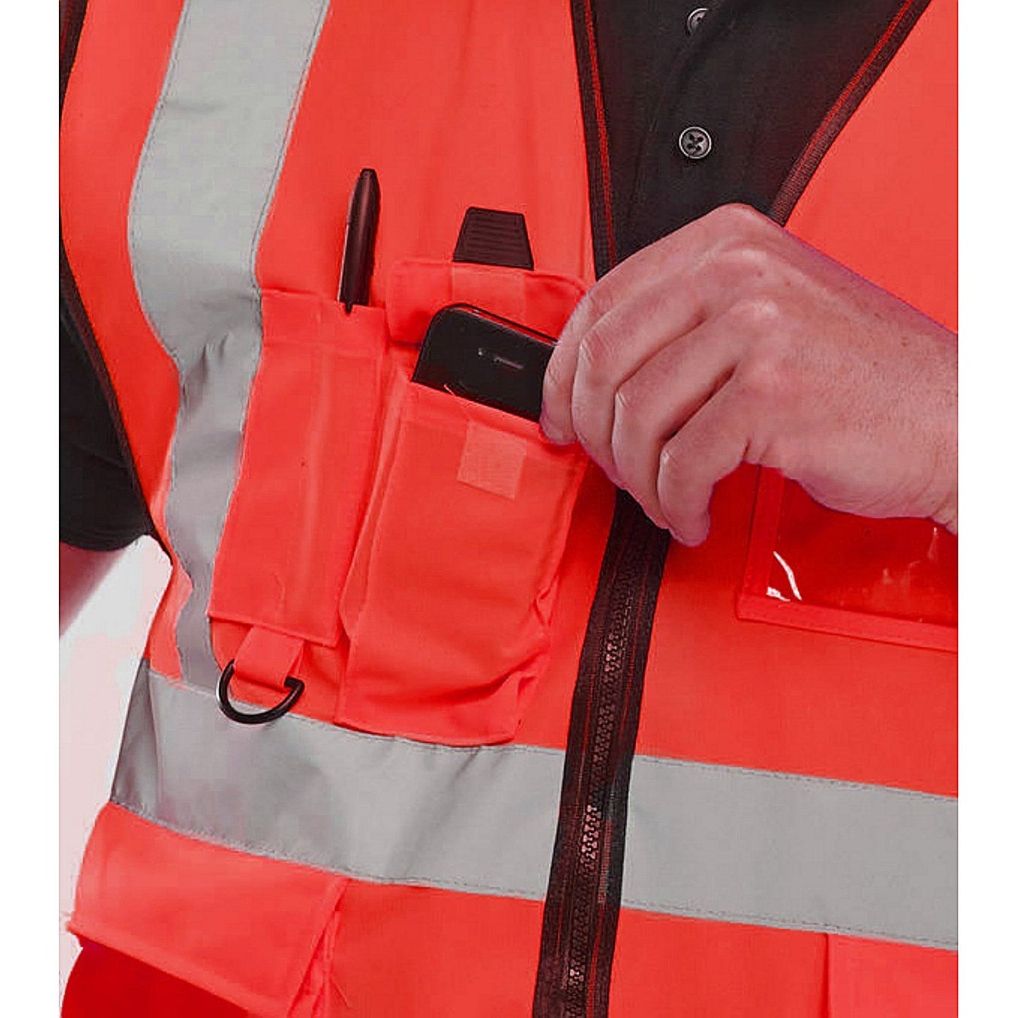 Beeswift Executive Hi Viz Waistcoat, Red, Large