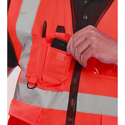 Beeswift Executive Hi Viz Waistcoat, Red, 2XL