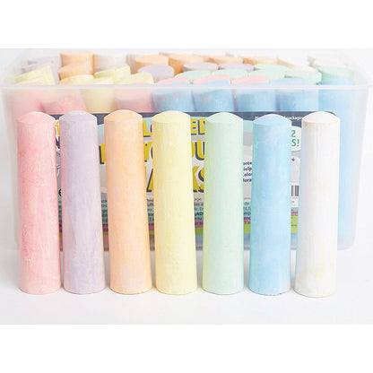Craft Planet Coloured Playground Chalk, Tub of 52 Easy2Order : WD03782