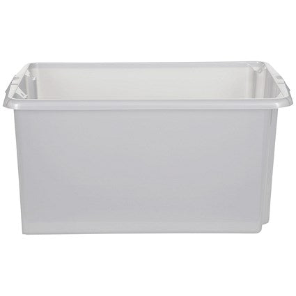Stack And Store Medium Storage Box, 32 Litres, Clear