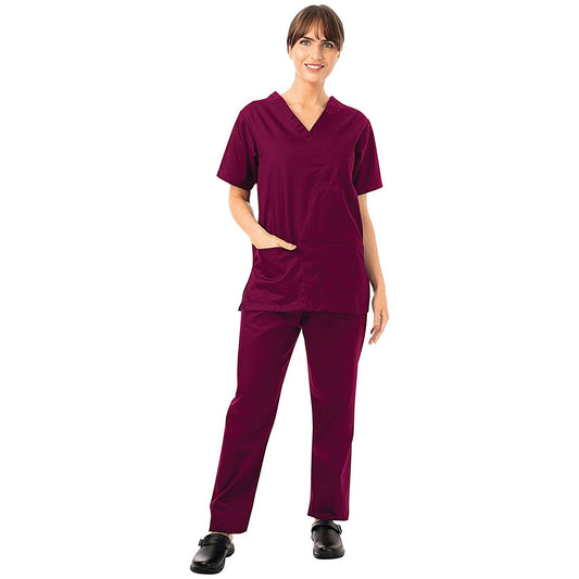 434NPH Unisex Smart Scrub Top, Maroon, Size XL Easy2Order : WIS00275