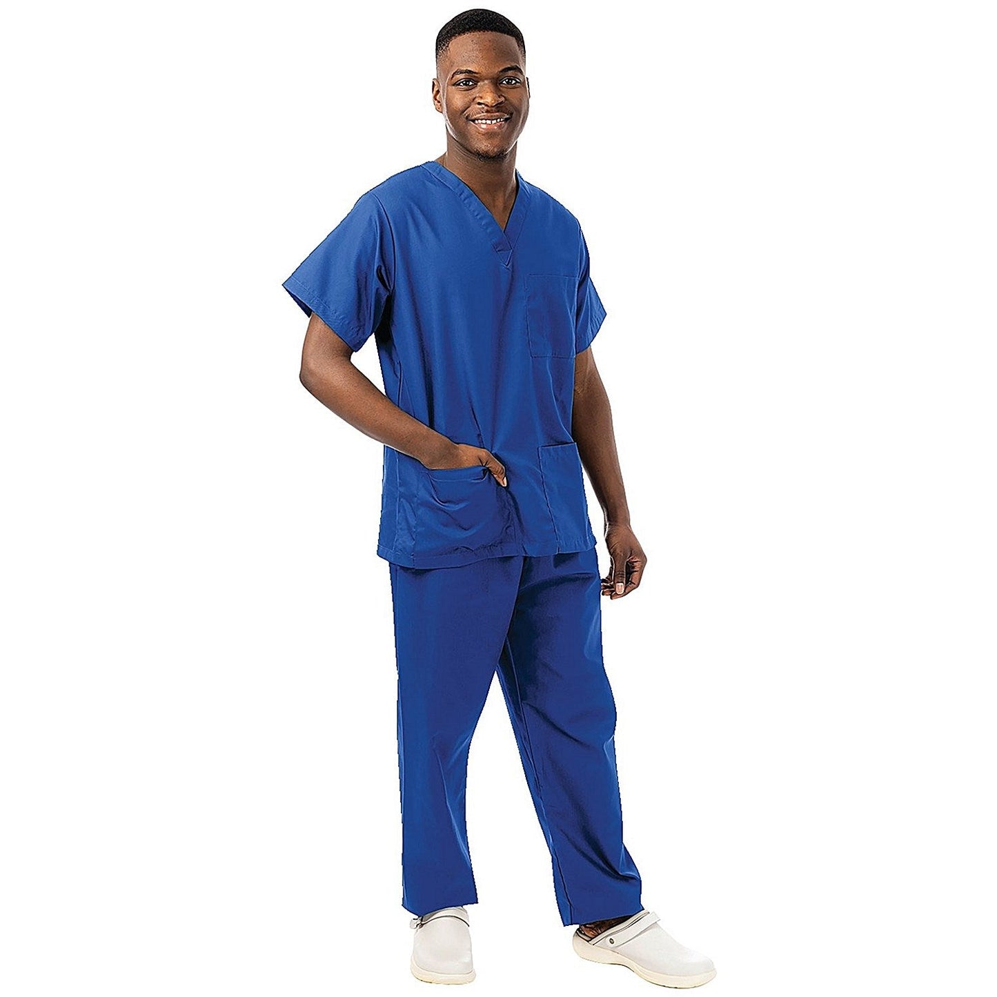 434NPH Unisex Smart Scrub Top, Royal Blue, Size Medium Easy2Order : WIS00358