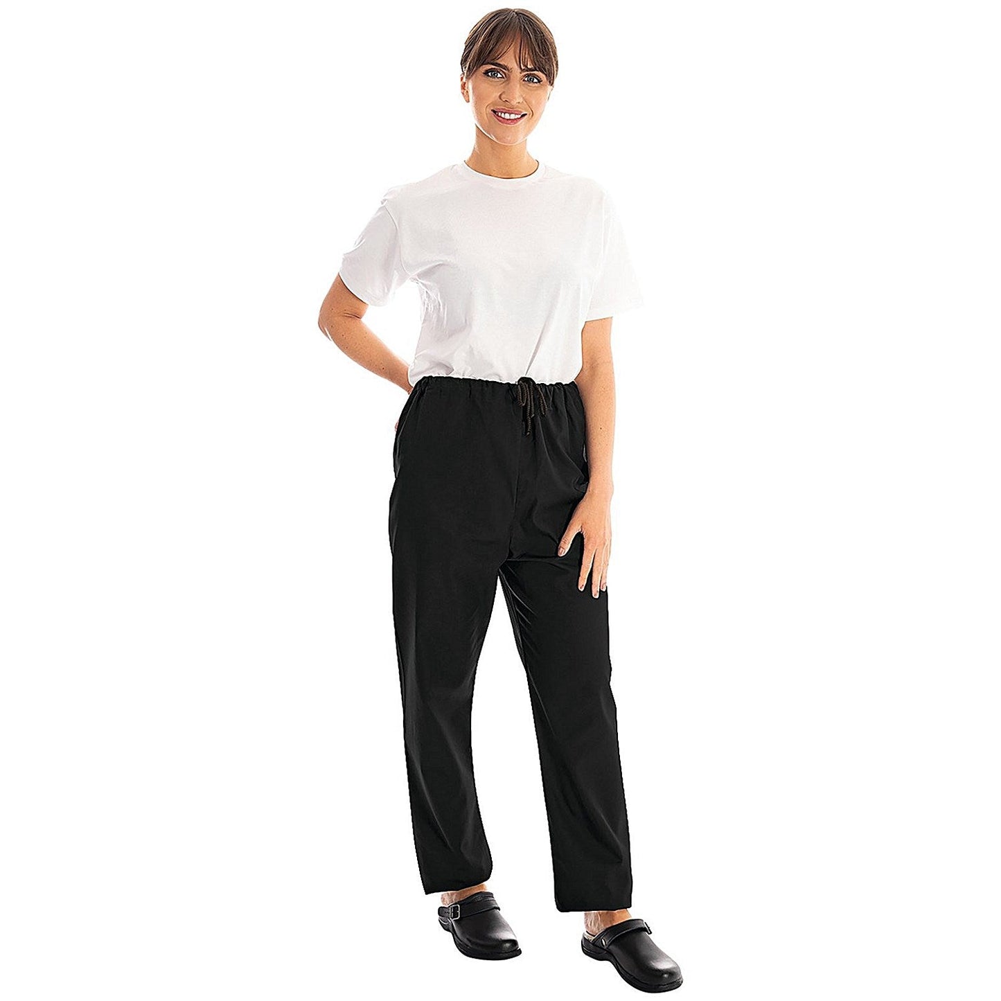 434TR Unisex Smart Scrub Trousers, Black, Size Medium