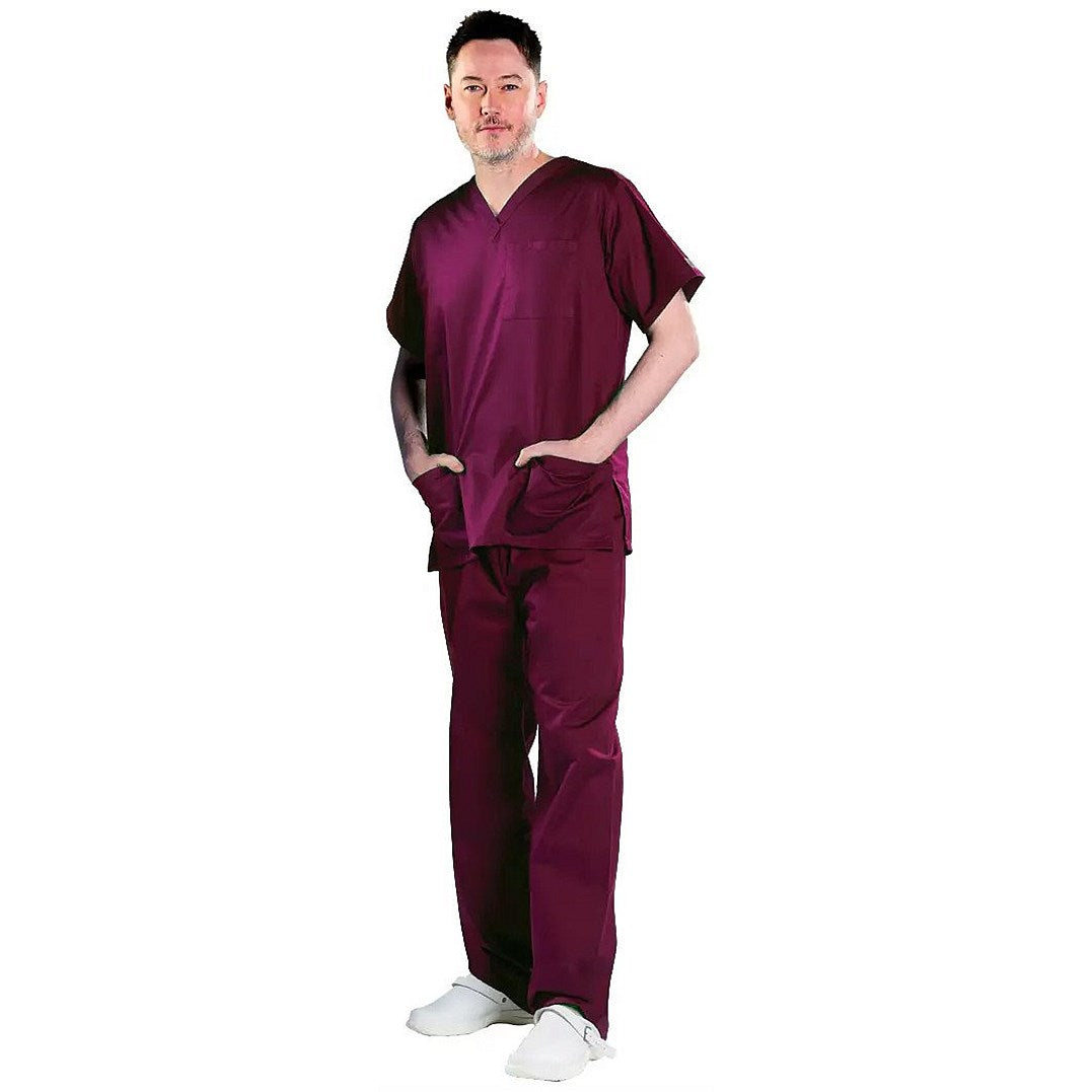 434TR Unisex Smart Scrub Trousers, Maroon, Size Large