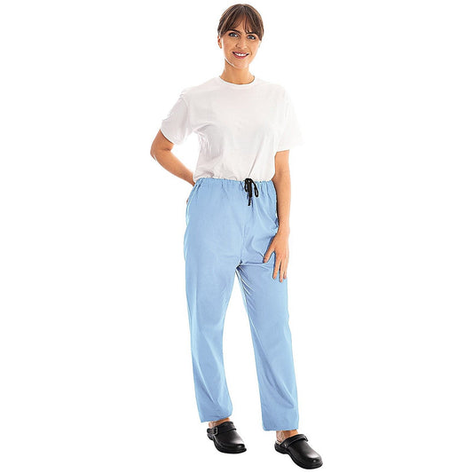 434TR Unisex Smart Scrub Trousers, Sky Blue, Size Medium Easy2Order : WIS00525