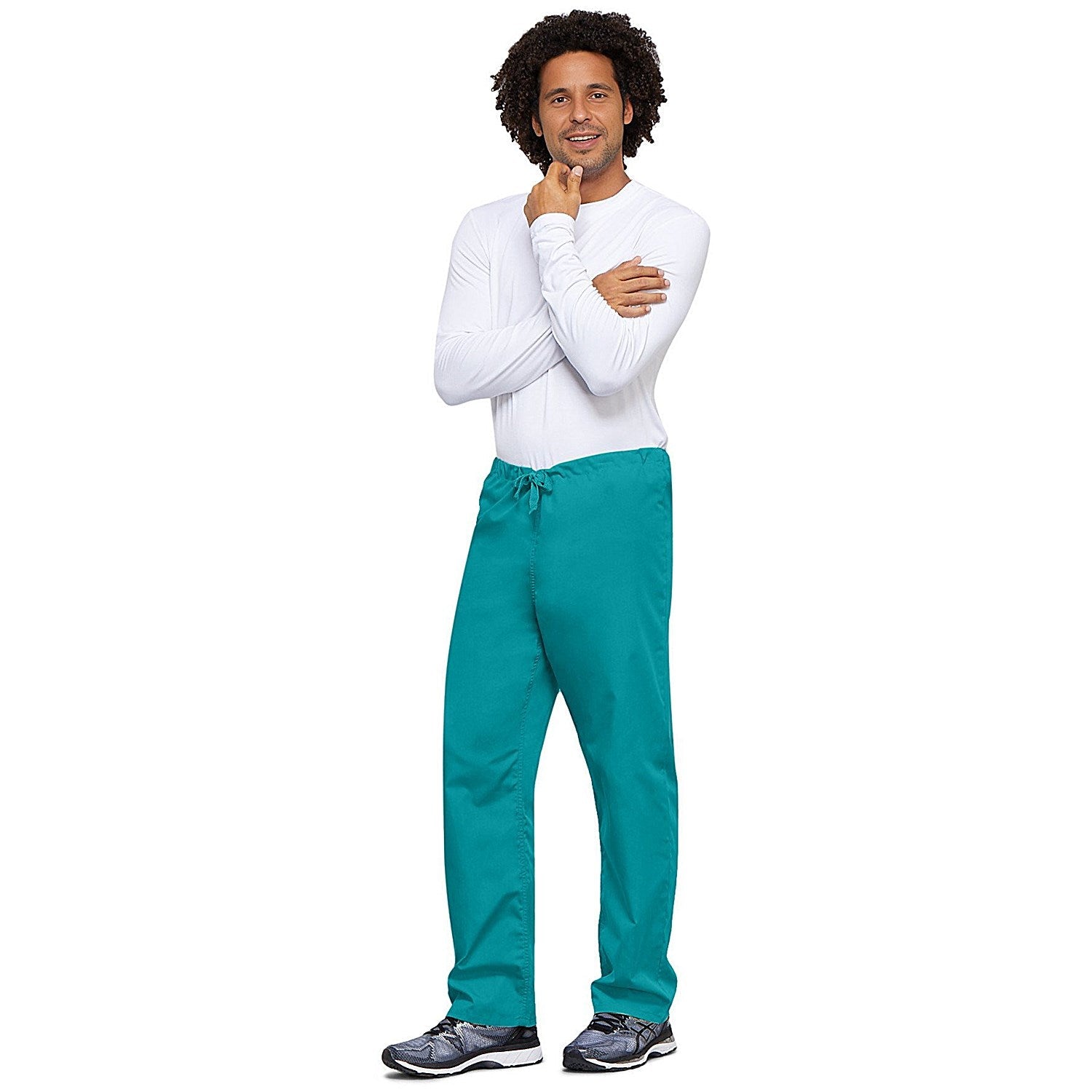Cherokee 4100 Tall Leg Scrub Trousers, Teal, Medium, Tall Leg Easy2Order : WIS01663