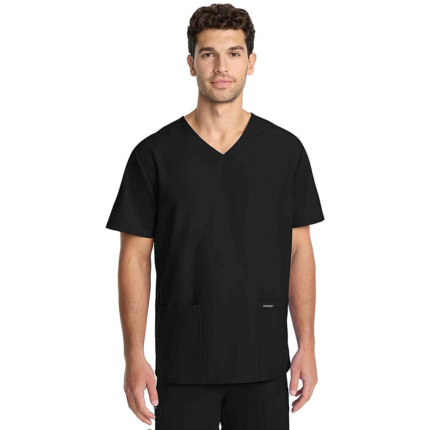 Cherokee Originals Ultra Female V-neck Scrub Top, Black, Large