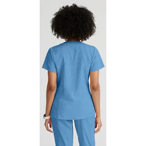 Barco One Racer Scrub Top, Ceil Blue, 2XS