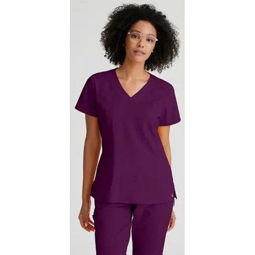 Barco One Racer Scrub Top, Wine Red, 5XL
