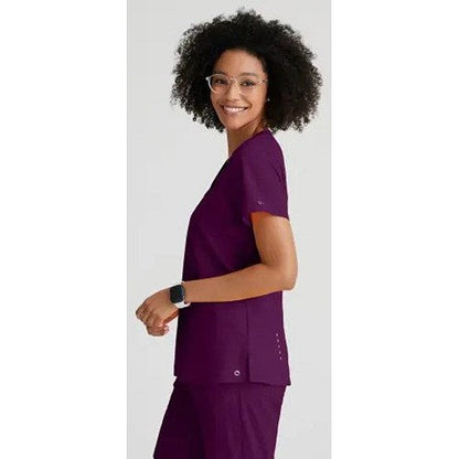 Barco One Racer Scrub Top, Wine Red, 5XL