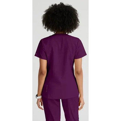 Barco One Racer Scrub Top, Wine Red, 5XL