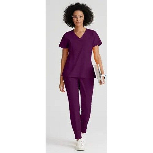Barco One Racer Scrub Top, Wine Red, 5XL