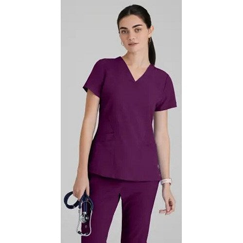 Barco One Pulse Scrub Top, Wine Red, 2XS