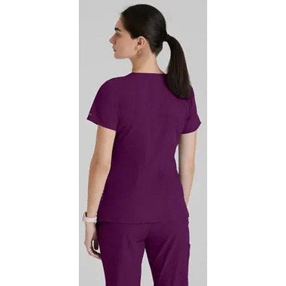 Barco One Pulse Scrub Top, Wine Red, 2XS