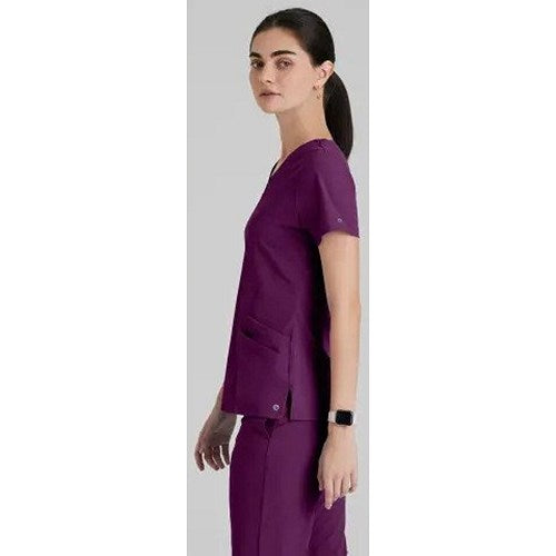 Barco One Pulse Scrub Top, Wine Red, XL Easy2Order : WIS06823