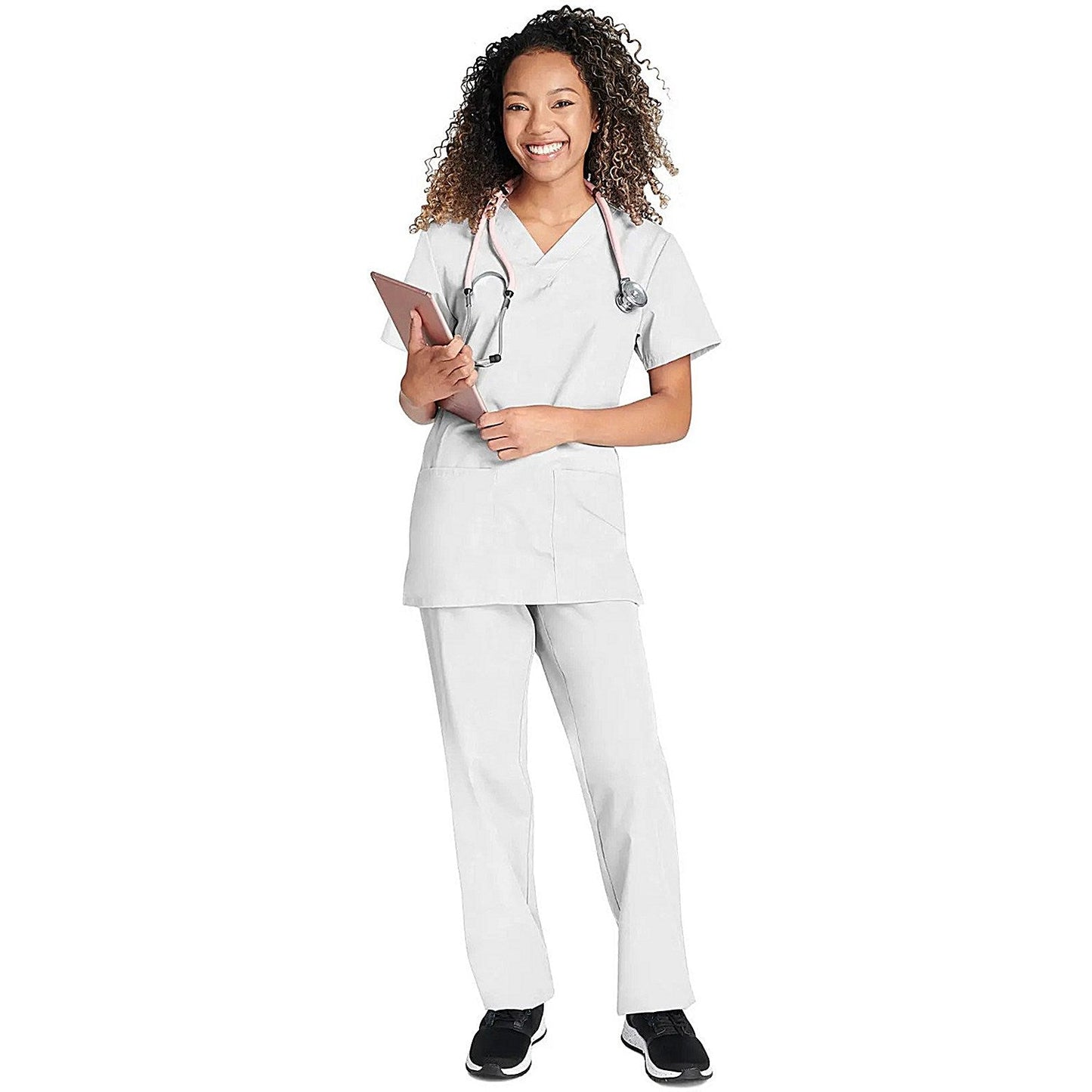 Cherokee Originals Unisex Medical Scrub Set, White, 5XL Easy2Order : WIS09964