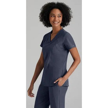 Barco One Racer Scrub Top, Steel Grey, Small