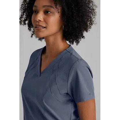 Barco One Racer Scrub Top, Steel Grey, Small