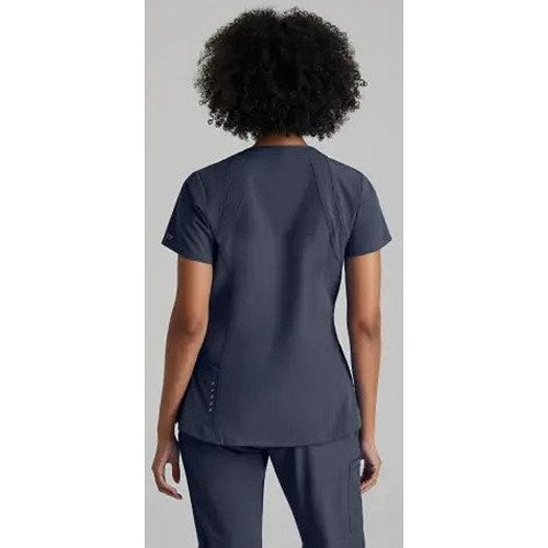 Barco One Racer Scrub Top, Steel Grey, Small