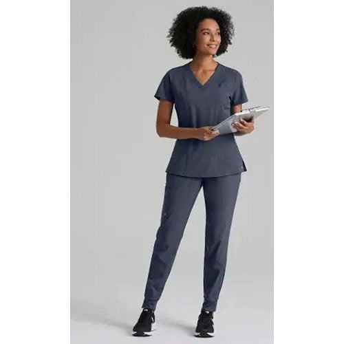 Barco One Racer Scrub Top, Steel Grey, Small Easy2Order : WIS11020