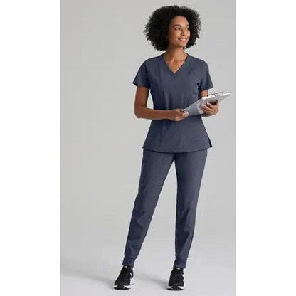 Barco One Racer Scrub Top, Steel Grey, Small Easy2Order : WIS11020